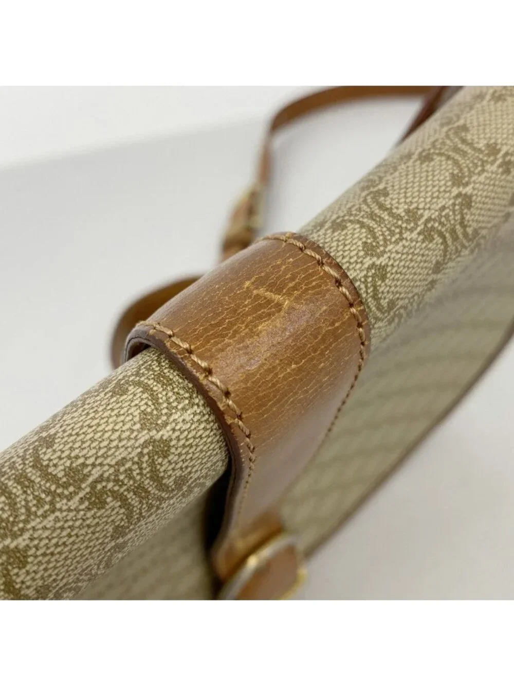 Celine Shoulder Bag Macadam Beige Gold - Picture 9 of 10